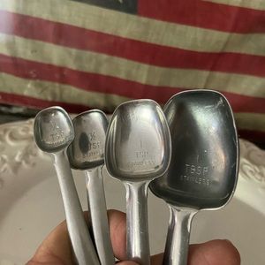 Vintage Measuring Spoons Foley Stainless Steel